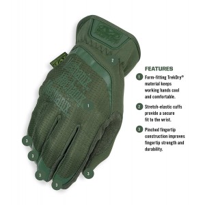 Перчатки Mechanix Tactical FastFit Olive Drab | цвет зеленый | (FFTAB-60)